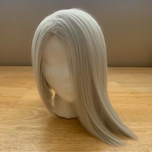 Quirky Asymmetrical Grey Silver Wig Perfect for Halloween